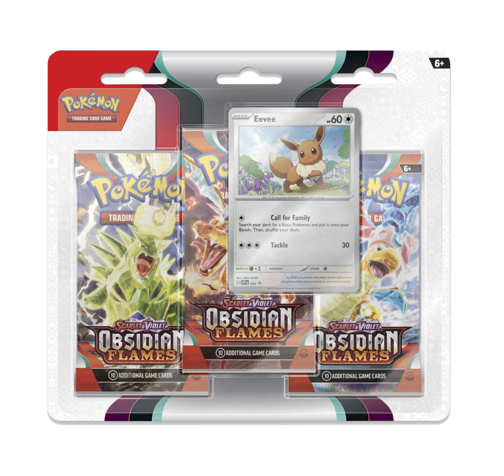 Pokemon Obsidian Flames Eevee 3 Pack Display