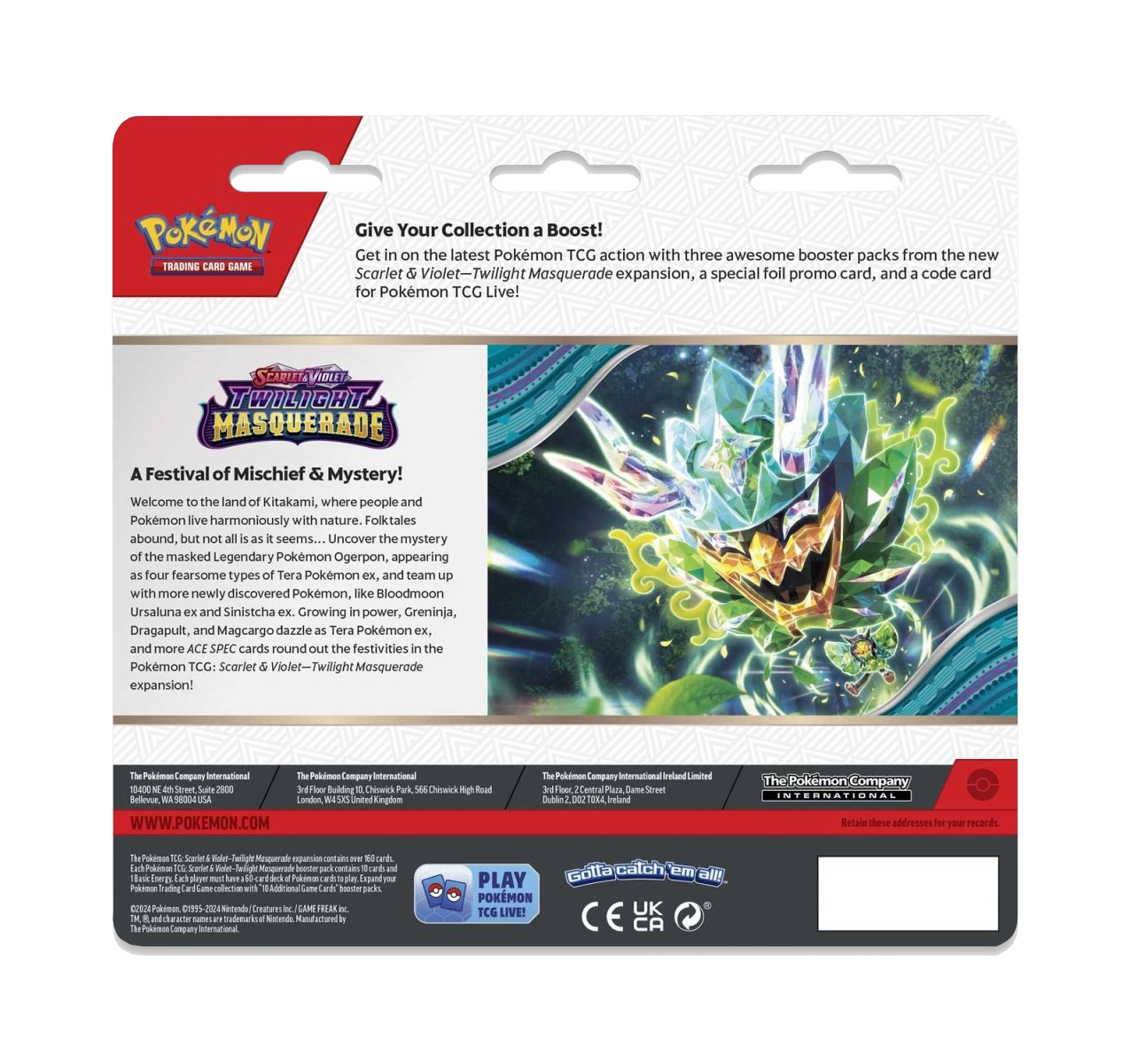 Pokemon Scarlet & Violet Twilight Masquerade 3 Booster Packs & Snorlax Promo Card - Image 3