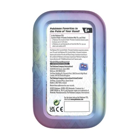 Prismatic Evolutions Mini Tin Back