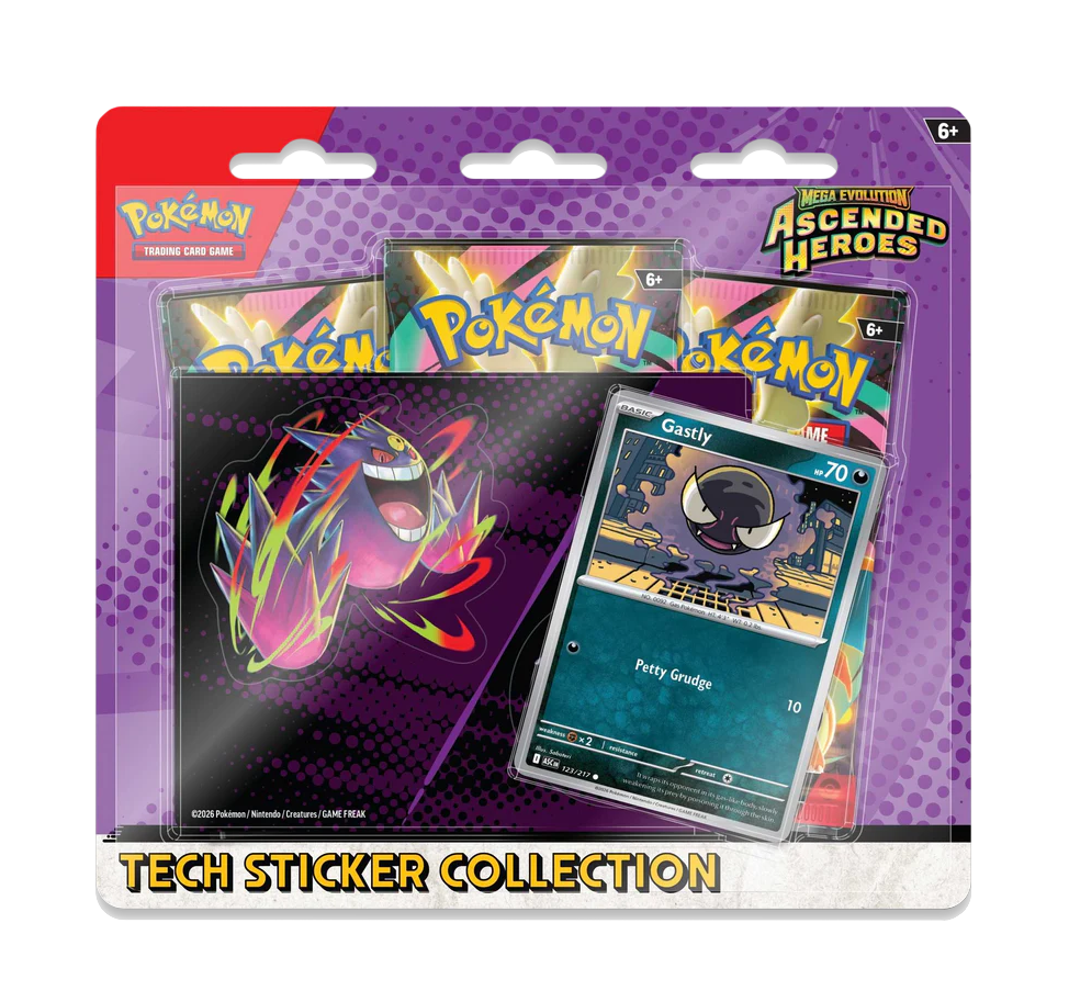 Pokemon Mega Evolution Ascended Heroes Tech Sticker Collection