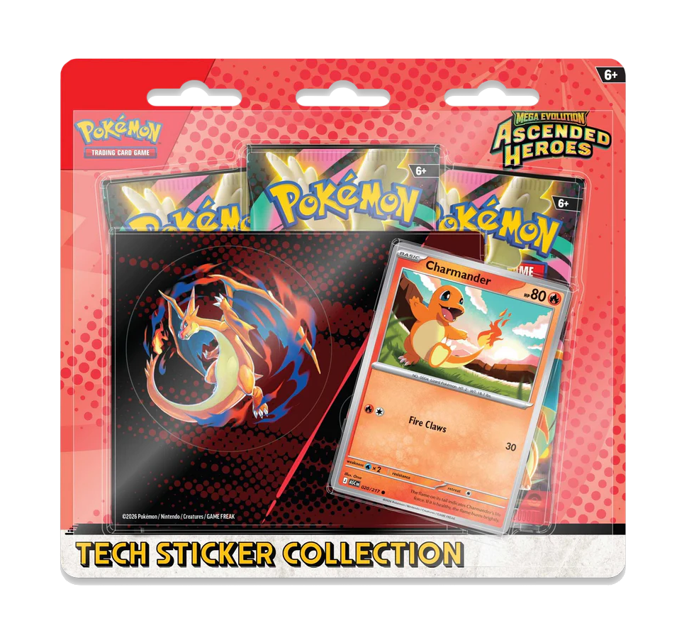 Pokemon Mega Evolution Ascended Heroes Tech Sticker Collection