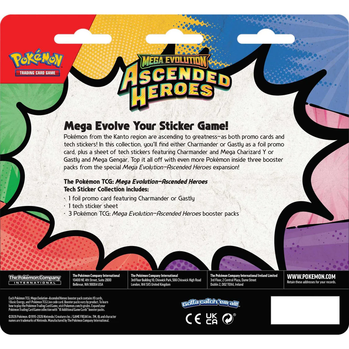 Pokemon Mega Evolutions Ascended Heroes Tech Sticker Collection