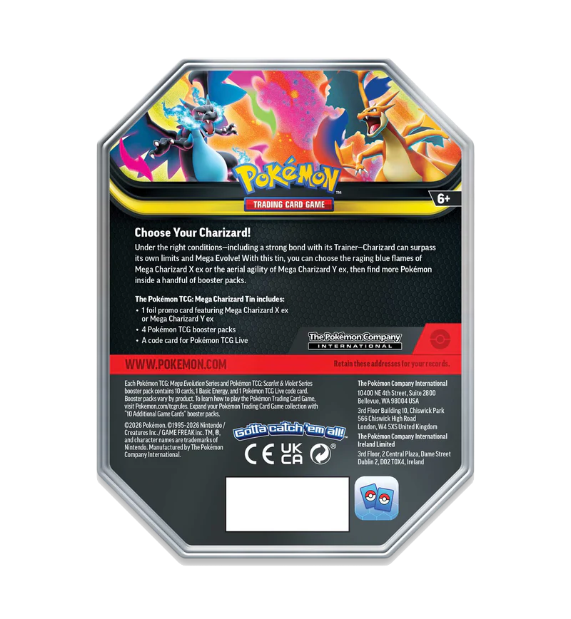Pokemon Mega Charizard EX Tins