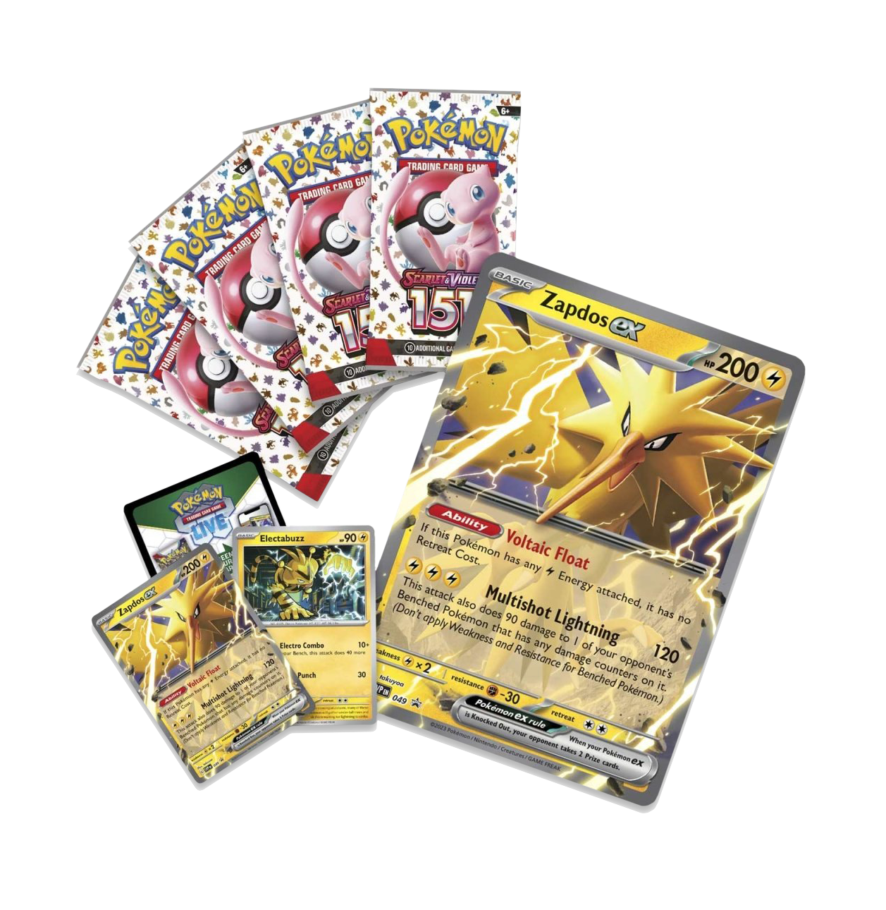 Pokemon Scarlet & Violet 151 Zapdos EX Collection - Image 4
