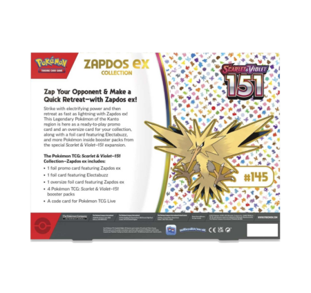 Pokemon Scarlet & Violet 151 Zapdos EX Collection - Image 5