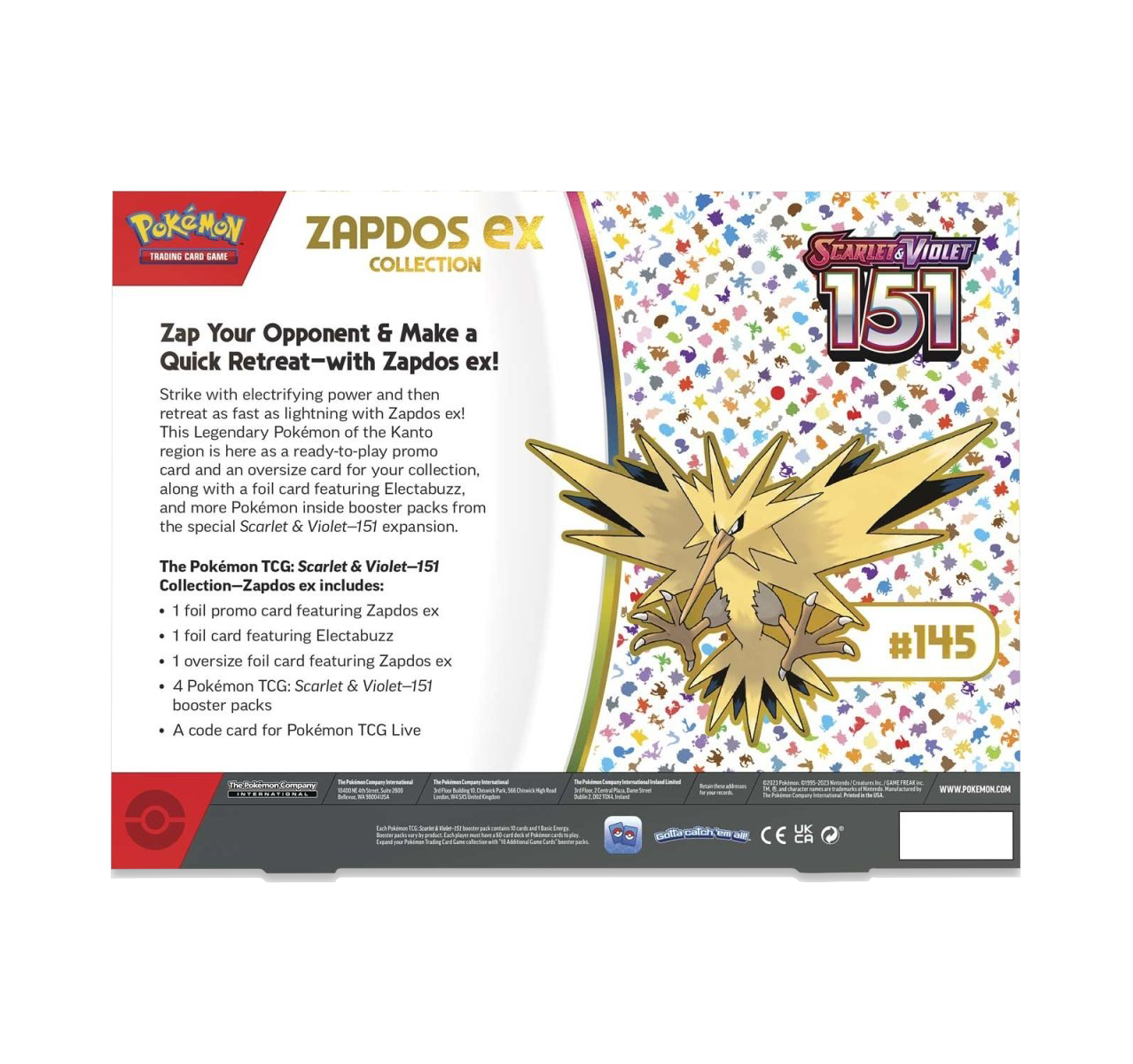Pokemon Scarlet & Violet 151 Zapdos EX Collection - Image 5