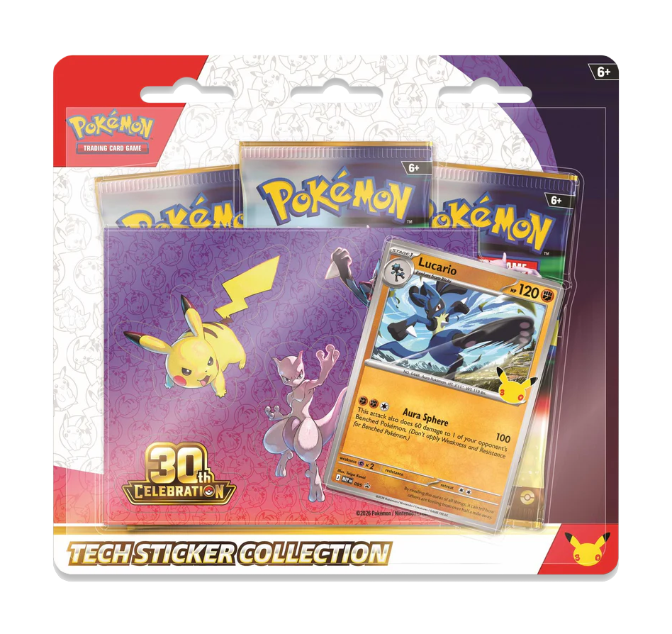 Pokemon 30th Celebration Tech Sticker Collection