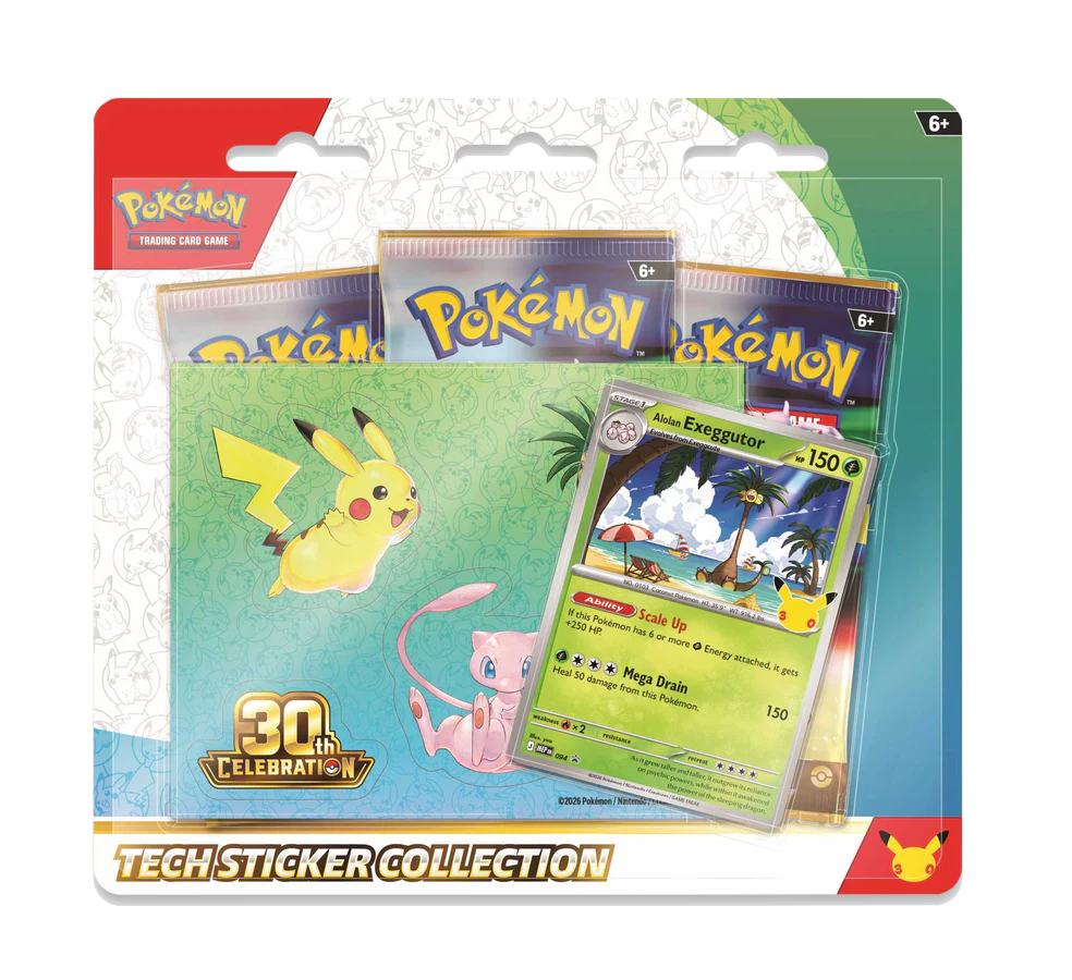 Pokemon 30th Celebration Tech Sticker Collection