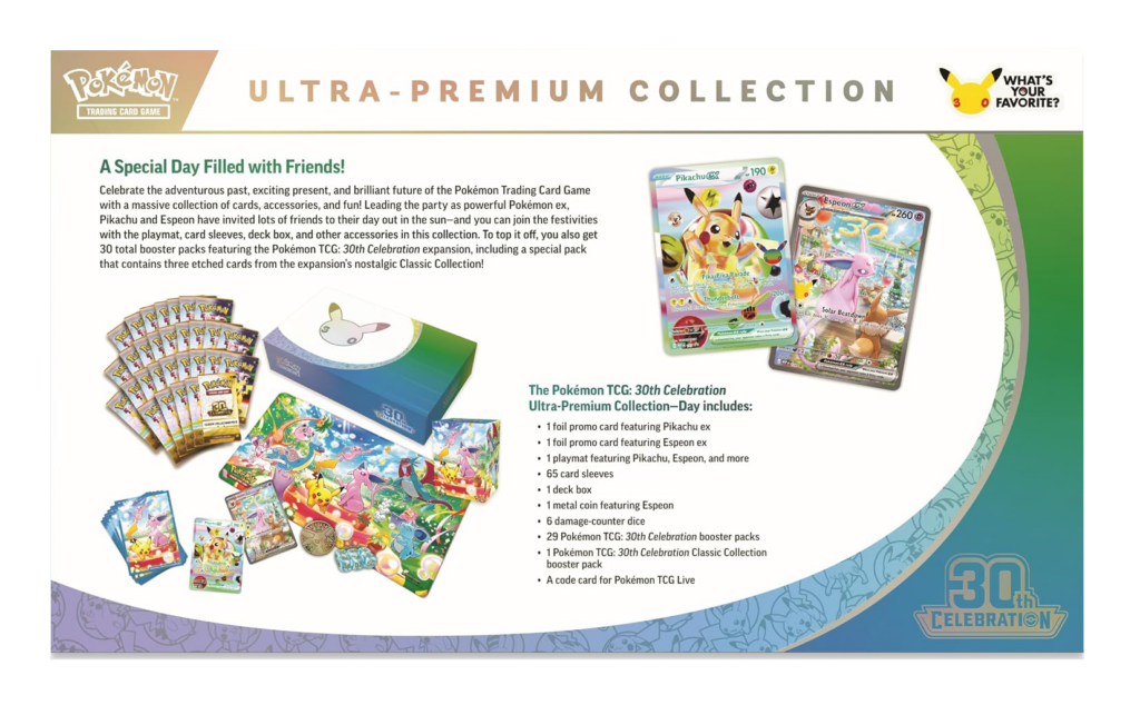 Pokemon 30th Celebration Ultra Premium Collection