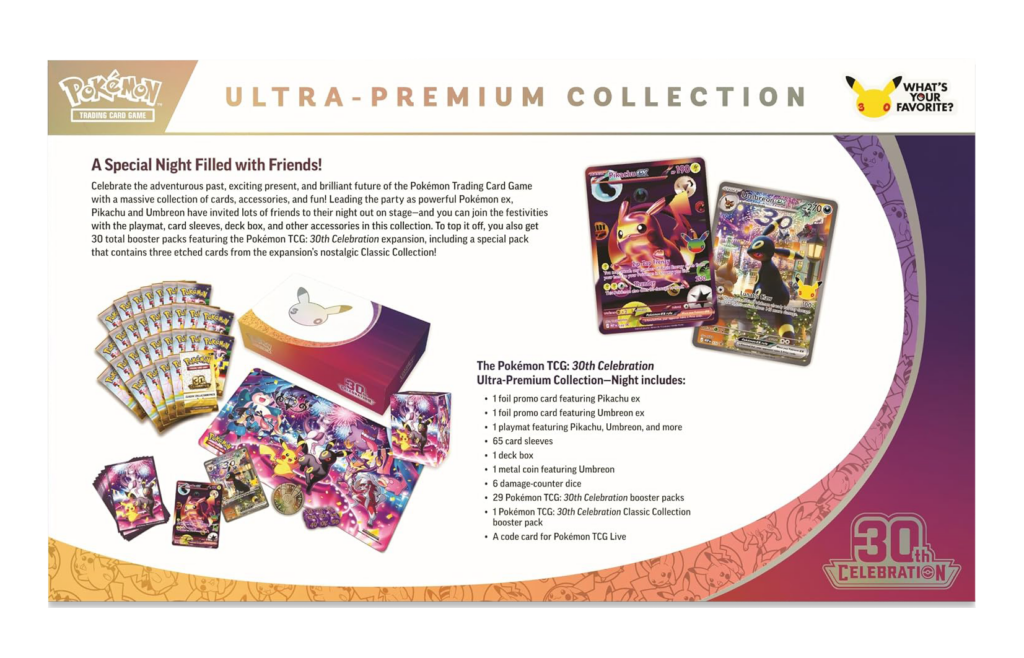 Pokemon 30th Celebration Ultra Premium Collection
